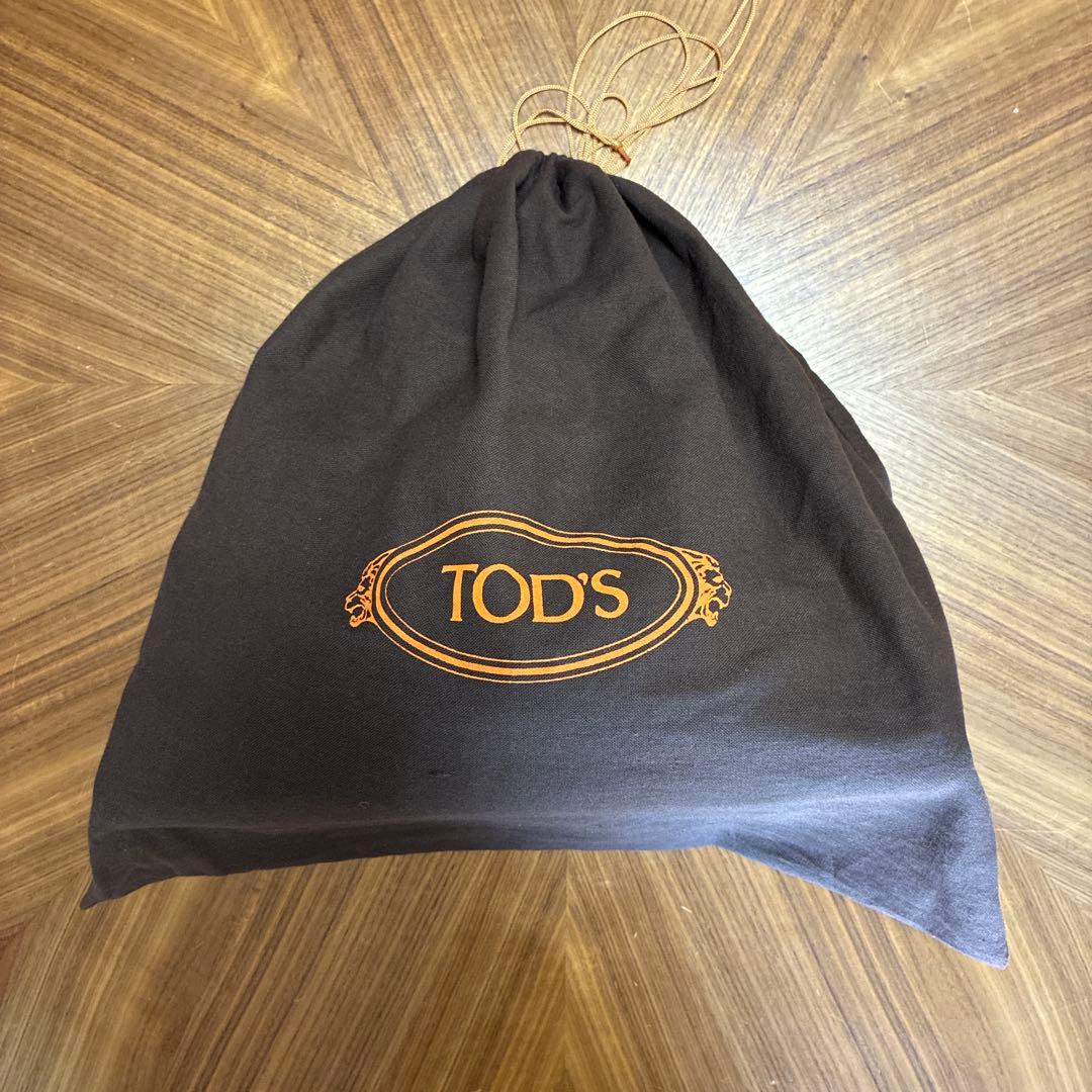 TOD'S 青 レザー ショルダーバッグ 保存袋付き