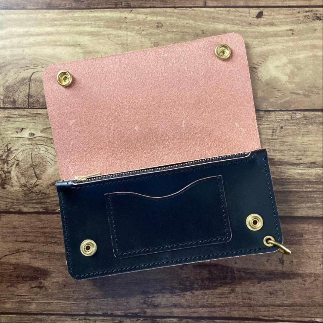 【T4】新喜皮革 ホースハイド トラッカーウォレット180（ロング）3層他