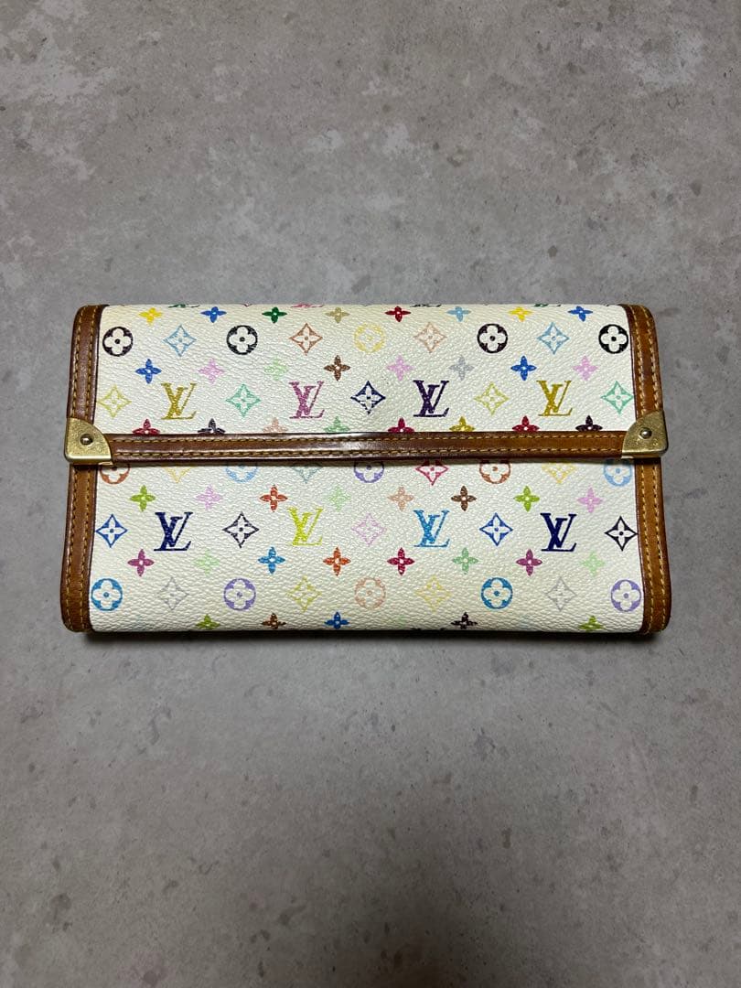 ルイ ヴィトン 長財布　マルチカラー ポルトトレイゾール