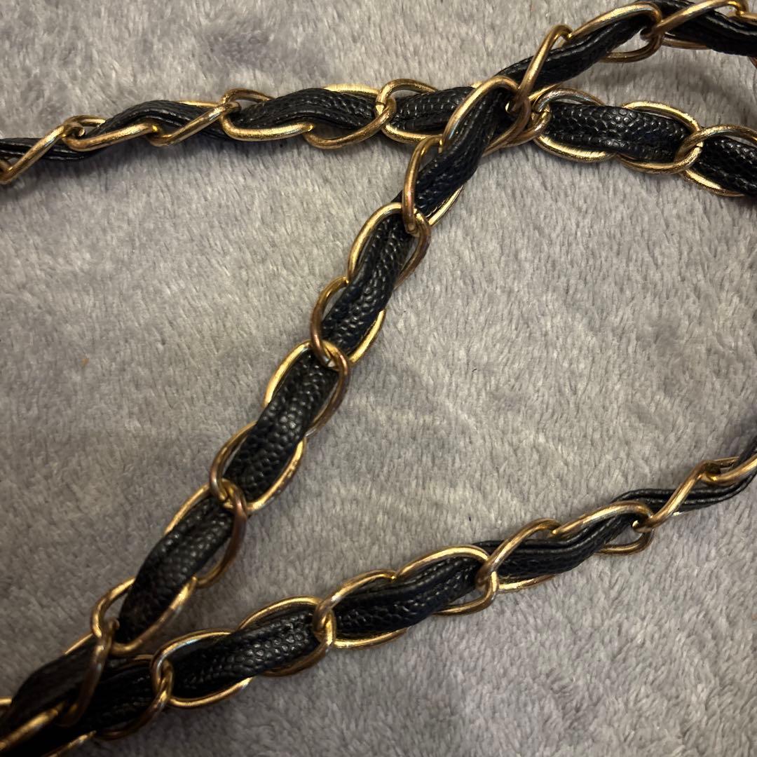 CHANEL ブラックレザー ショルダーバッグ ノベルティ