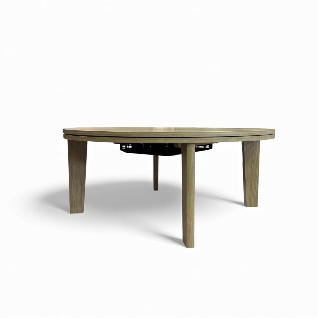 Rita 直径85cm【訳あり新品】円形こたつテーブル オーク調