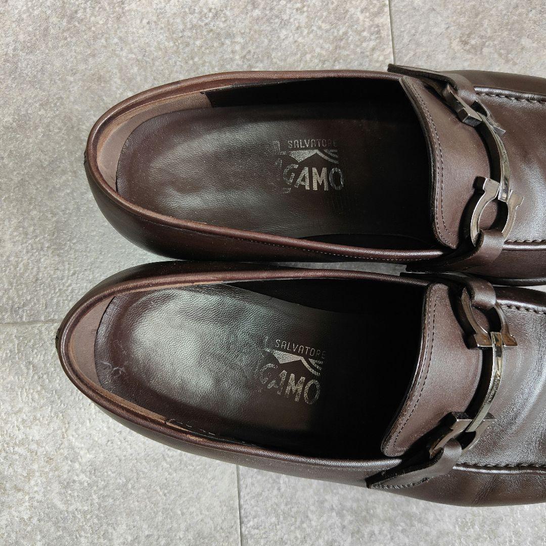 【Salvatore Ferragamo】ガンチーニ ビットローファー ブラウン