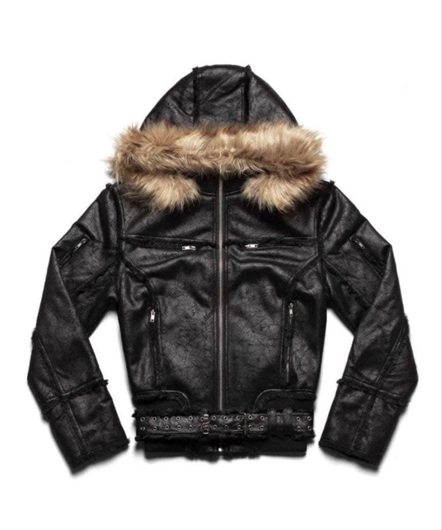 ジャケット・アウター RACERWORLDWIDE sheepskin jacket M black