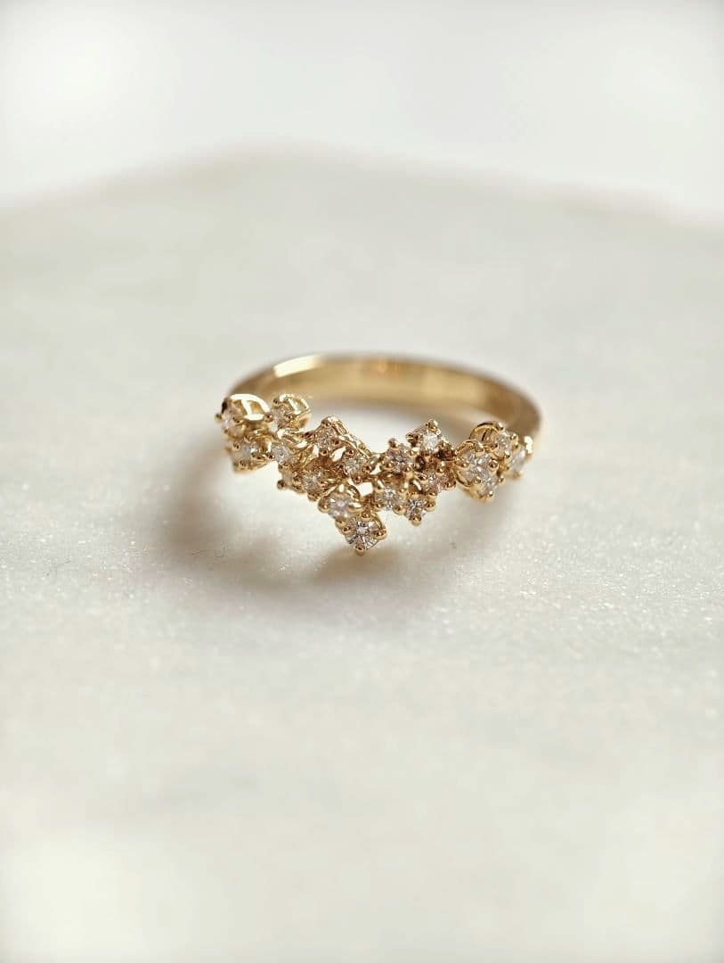 【美品】ダミアーニ ミモザ ダイヤ リング 750YG　サイズ51 Jp11号