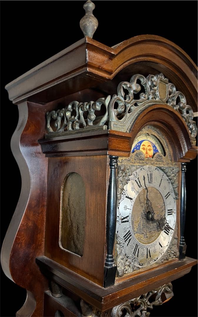 鸛《極稀少》動作確認済 ワルミンク ウーバ ムーンフェイズ 分銅式振り子掛時計