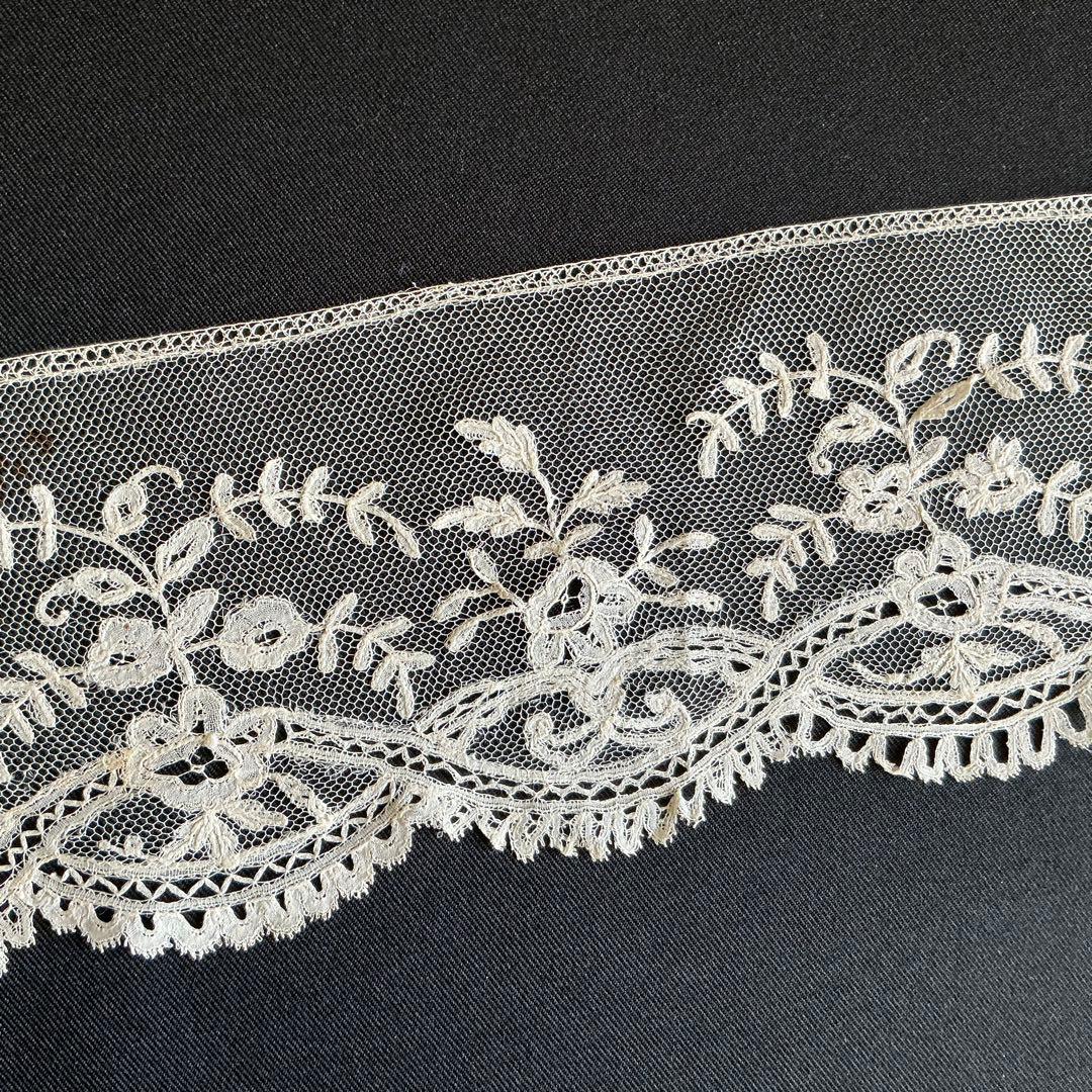 【３】ベルギーアンティーク　手仕事　ブリュッセル　デュシェスレース　ハンドメイド