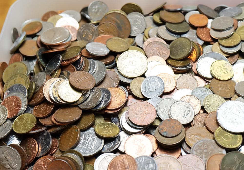 a008 豆　小さな 硬貨まとめ 約5kg 様々な国の