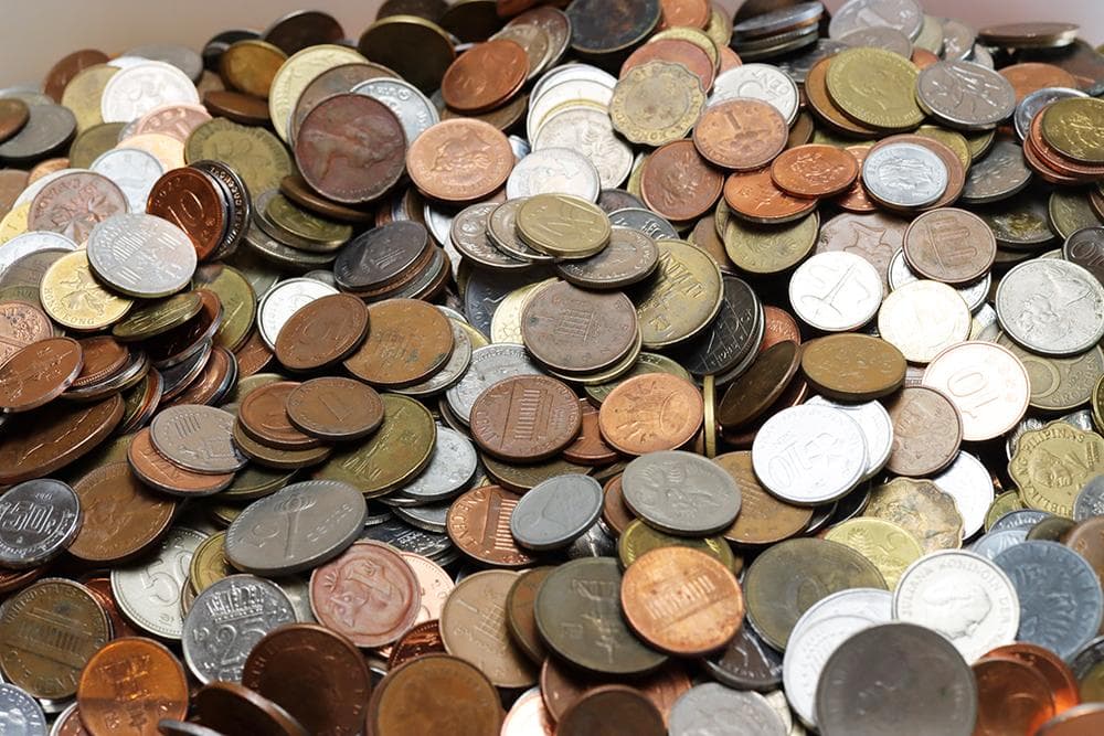 a008 豆　小さな 硬貨まとめ 約5kg 様々な国の