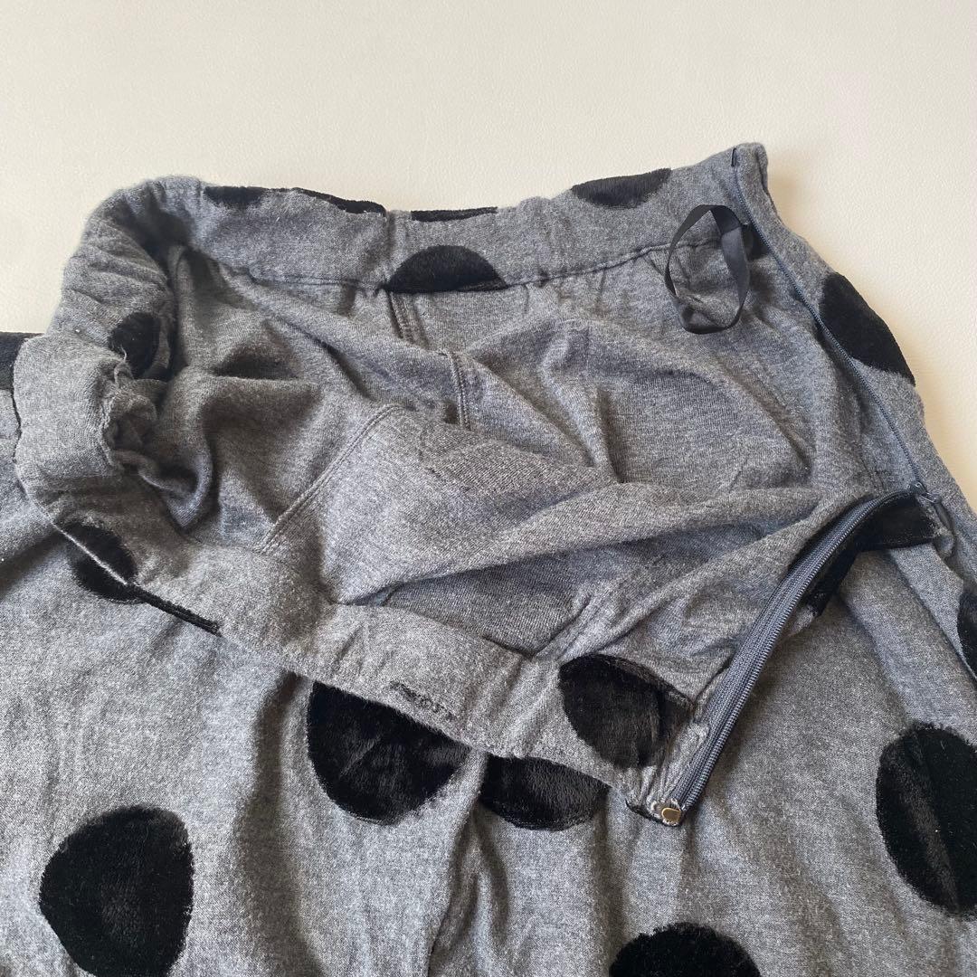 【美品】芽風　サルエルパンツ　センソユニコ　フロッキー　水玉 (ドット、ドッド)