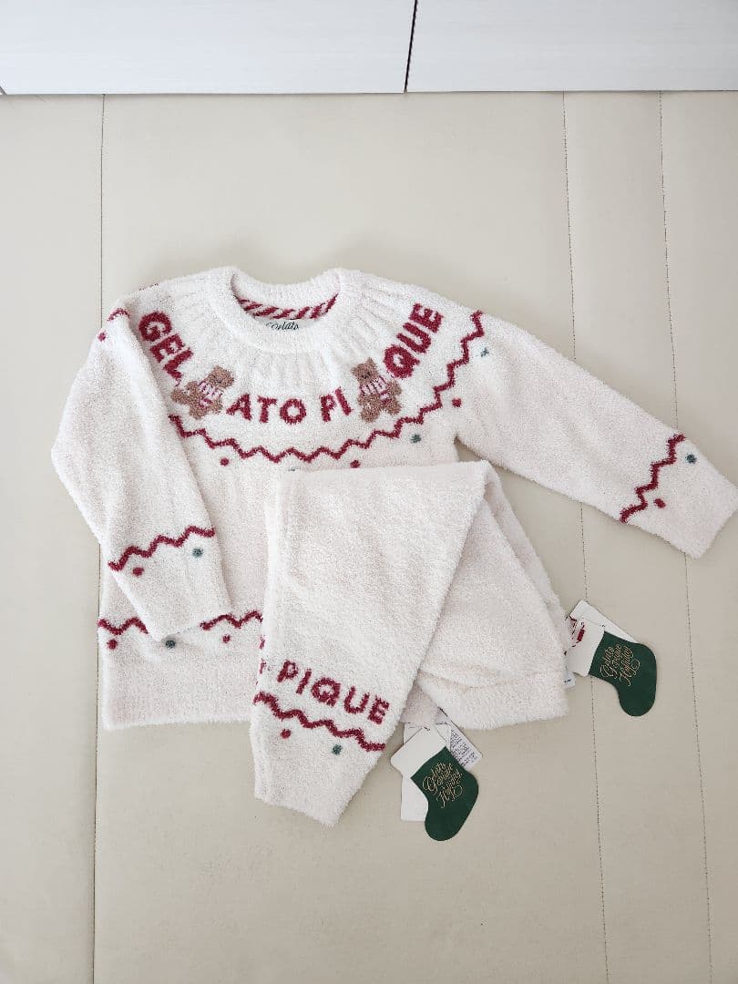 【新品】ジェラートピケ　キッズ　ルームウェア　上下セット