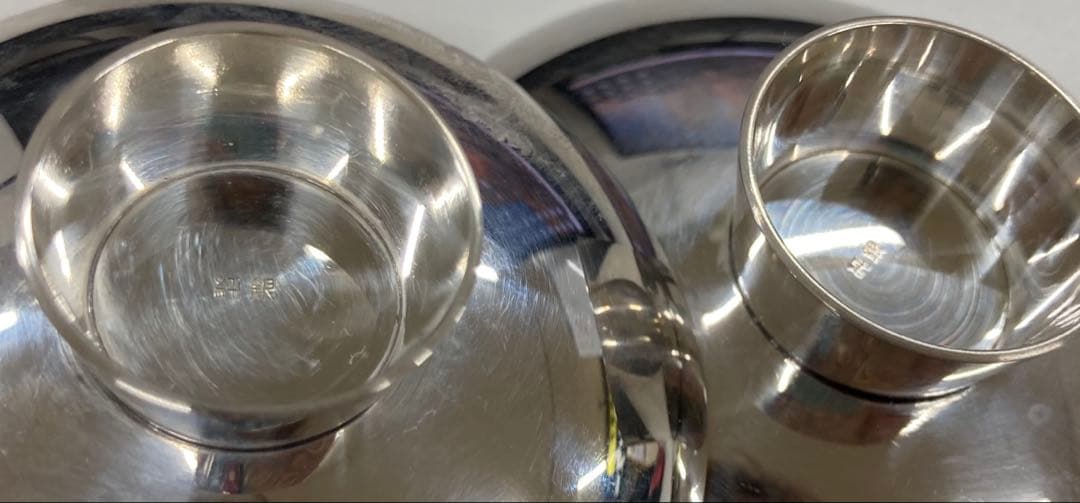 3点 純銀盃 純銀 銀盃 盃 シルバー 金属工芸 刻印　約208g