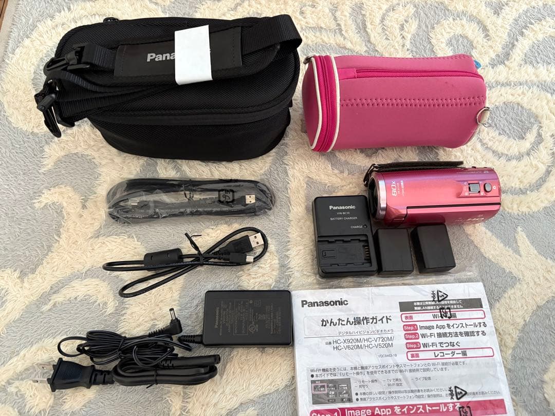 Panasonic HC-V520M 32GB ビデオカメラ　　ピンク　美品