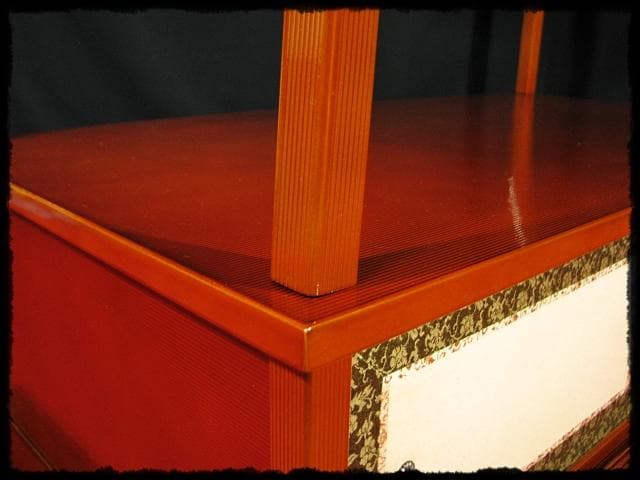 即中斎好 紹鴎棚 糸目 春慶 十三代 無盡宗左 表千家 棚物 f260