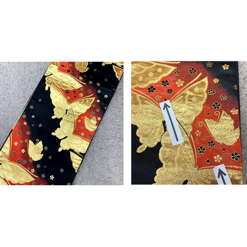 504ag9,帯揚げ帯締めしごき□七五三 七歳 女児 着物&袋帯 金彩 絞り風