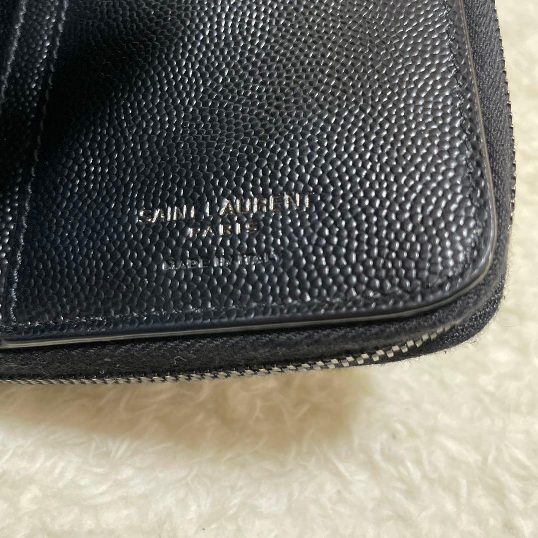 くんくん様 　サンローラン　折り財布　キャビアスキン　極美品‼️