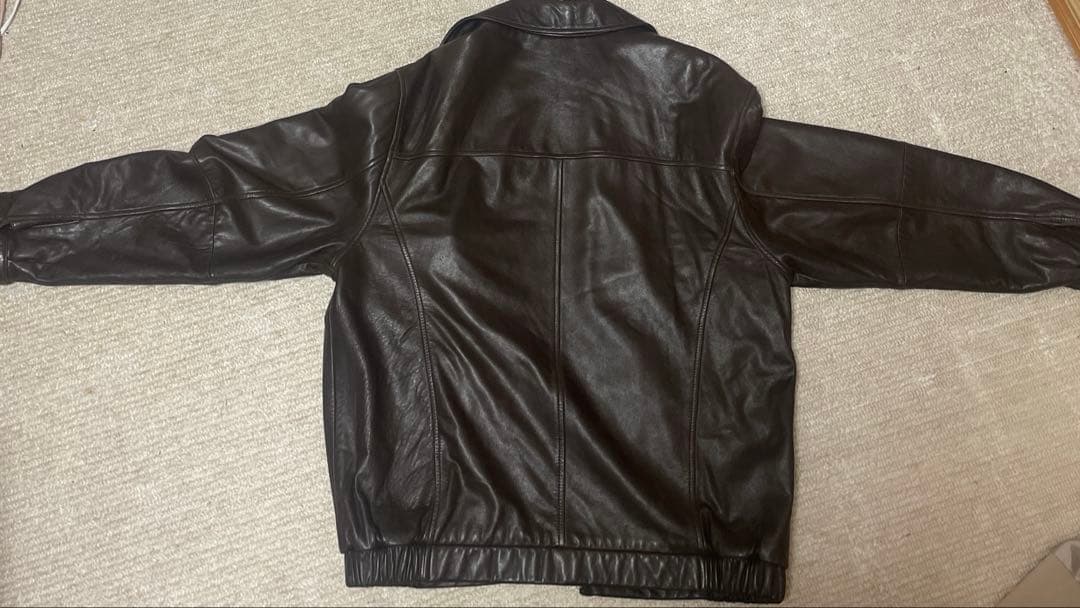 90s Jos. A. Bank ダークブラウン レザー ジャケット M