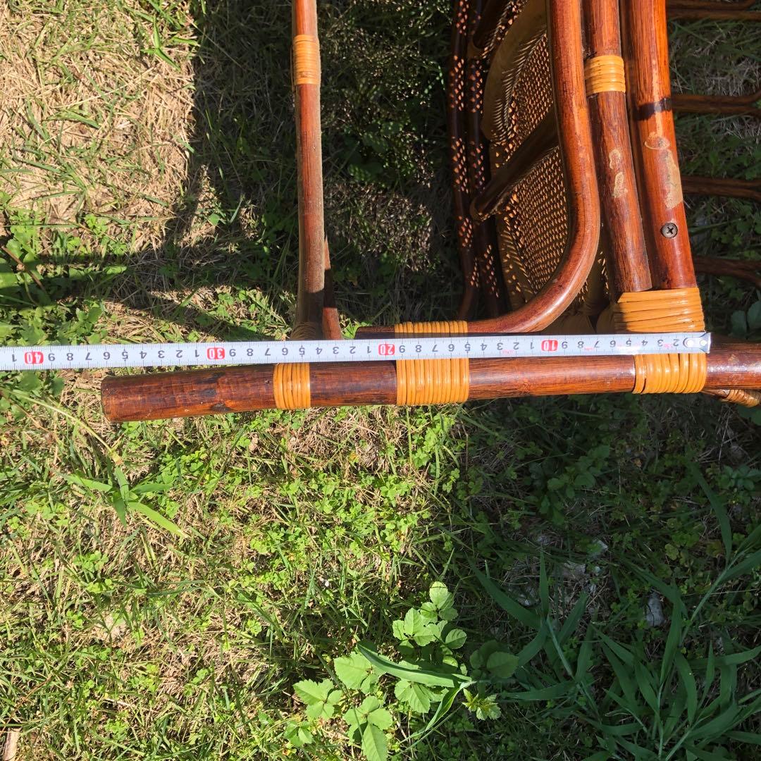 こ*ぶ様 【古家具】maruni Hiroshima 藤椅子　送料込み匿名配送