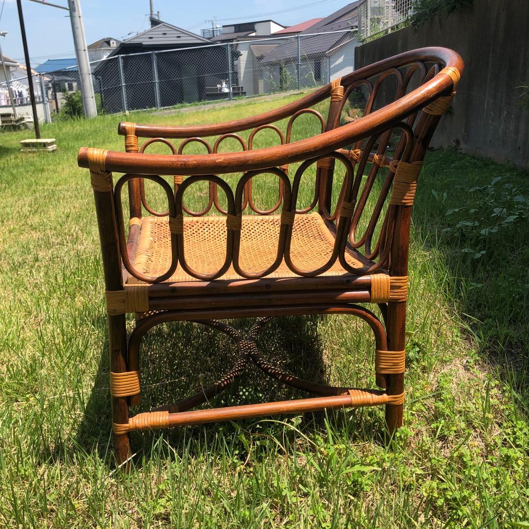 こ*ぶ様 【古家具】maruni Hiroshima 藤椅子　送料込み匿名配送