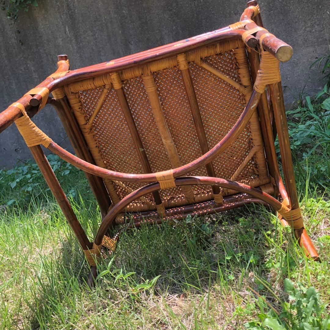 こ*ぶ様 【古家具】maruni Hiroshima 藤椅子　送料込み匿名配送