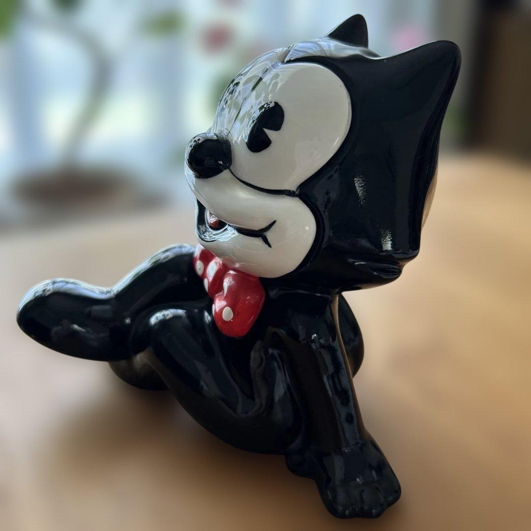 週末値下げFelix the cat フィリックス　陶器　貯金箱　レトロ1987