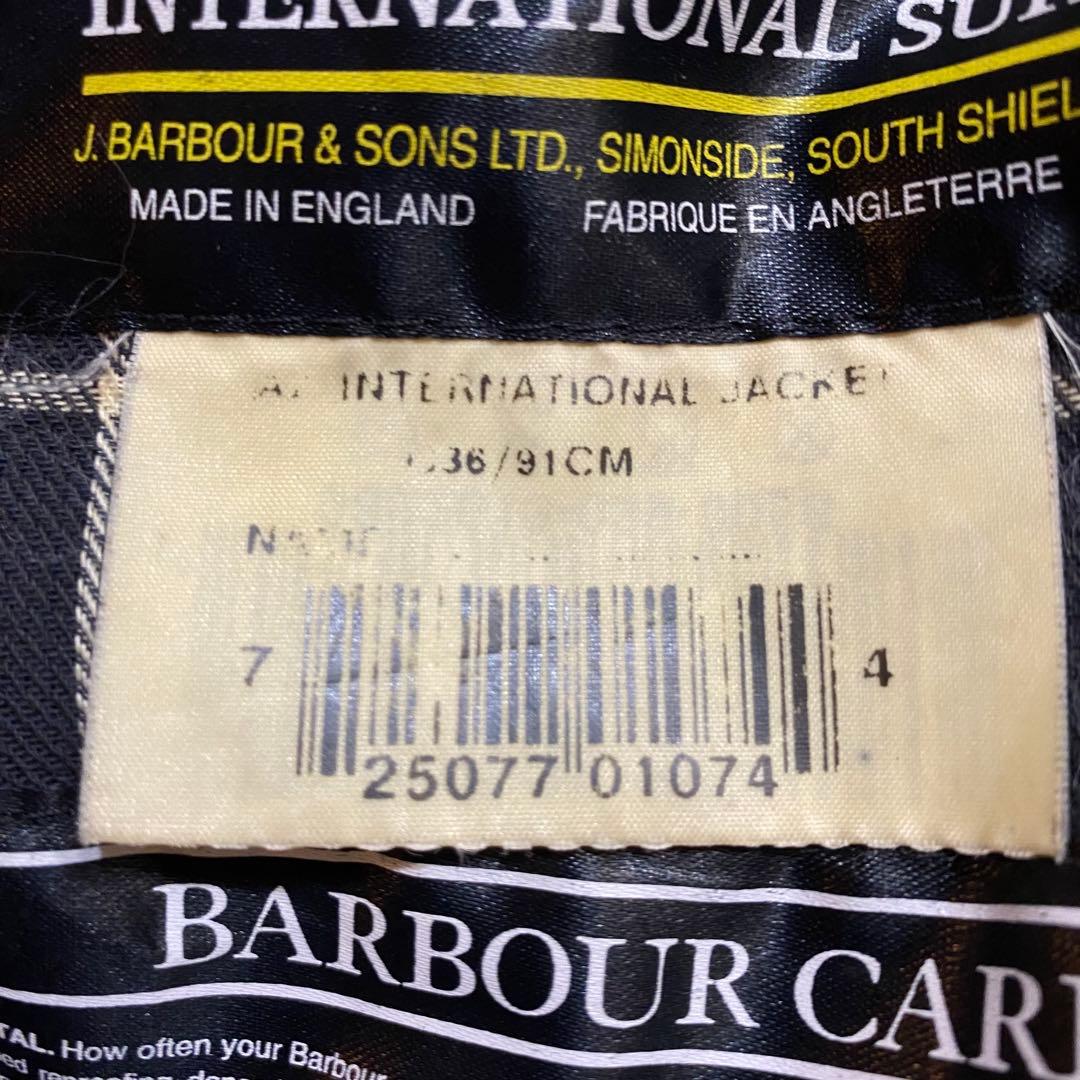 【90's】barbour international オイルドジャケット　36