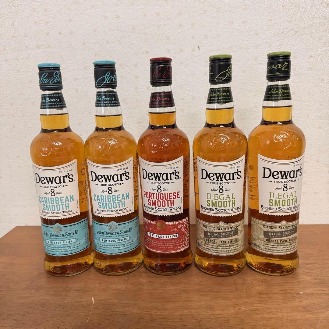 ● 新品未開封 Dewar's デュワーズ 8年 ウイスキー 5本セット