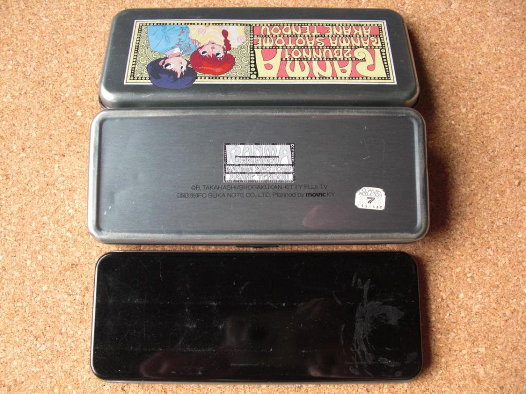 平成レトロ　当時物　らんま1/2　うちわ型の飾り　メモ帳、ペンケース　３点セット