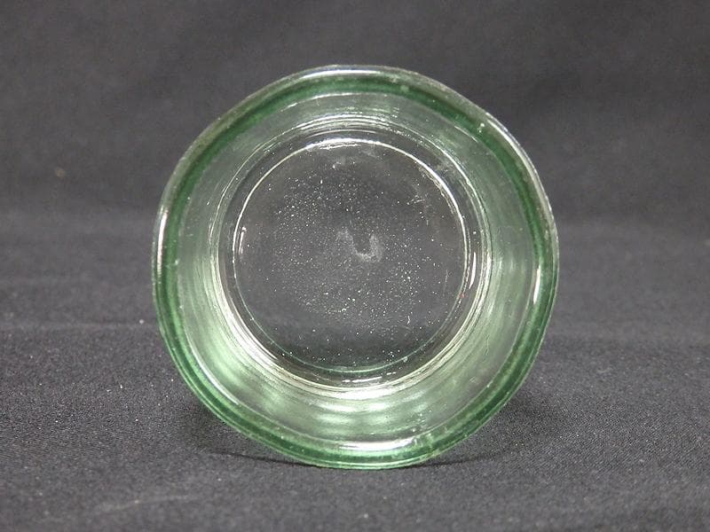 古伊万里　七宝紋透かし　六角大振盃台　ウランガラス付き　E473AS-fblk