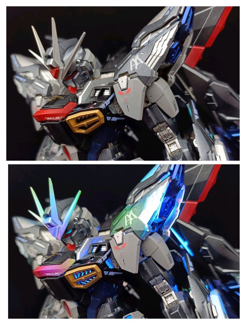 MGEX　ストライクフリーダムガンダム　ガンプラ　全塗装完成品　ブラックゴースト