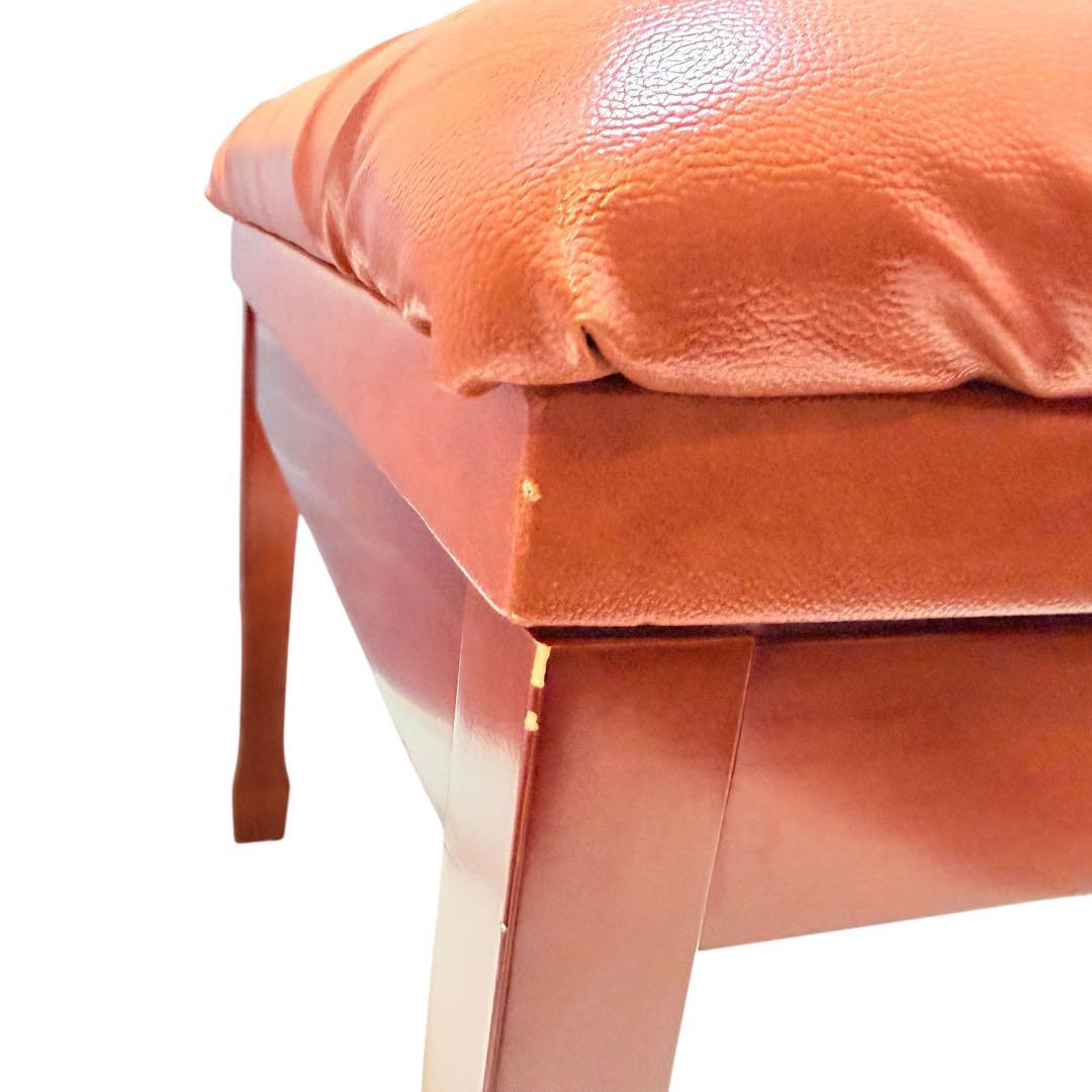 高級感　レザー　ピアノ用ベンチ　イス　高さ調整可能