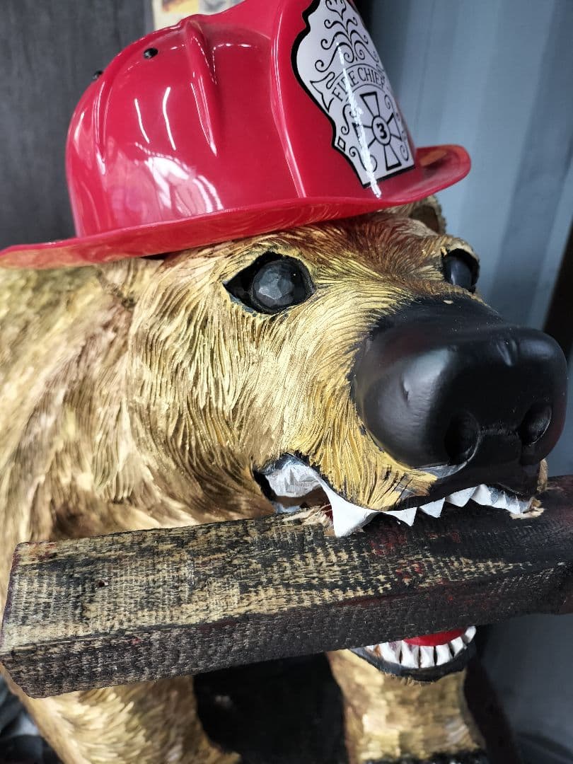 超大型木製　クマの木彫り　クマの置物　木彫り　熊の彫刻　熊　木彫