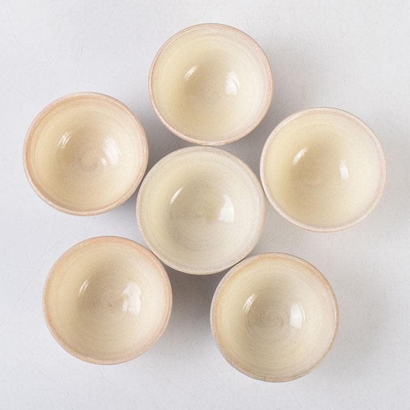 韓国人間国宝　李殷九　粉青刷毛目鐵彩茶碗　六客　共箱　V　R9132