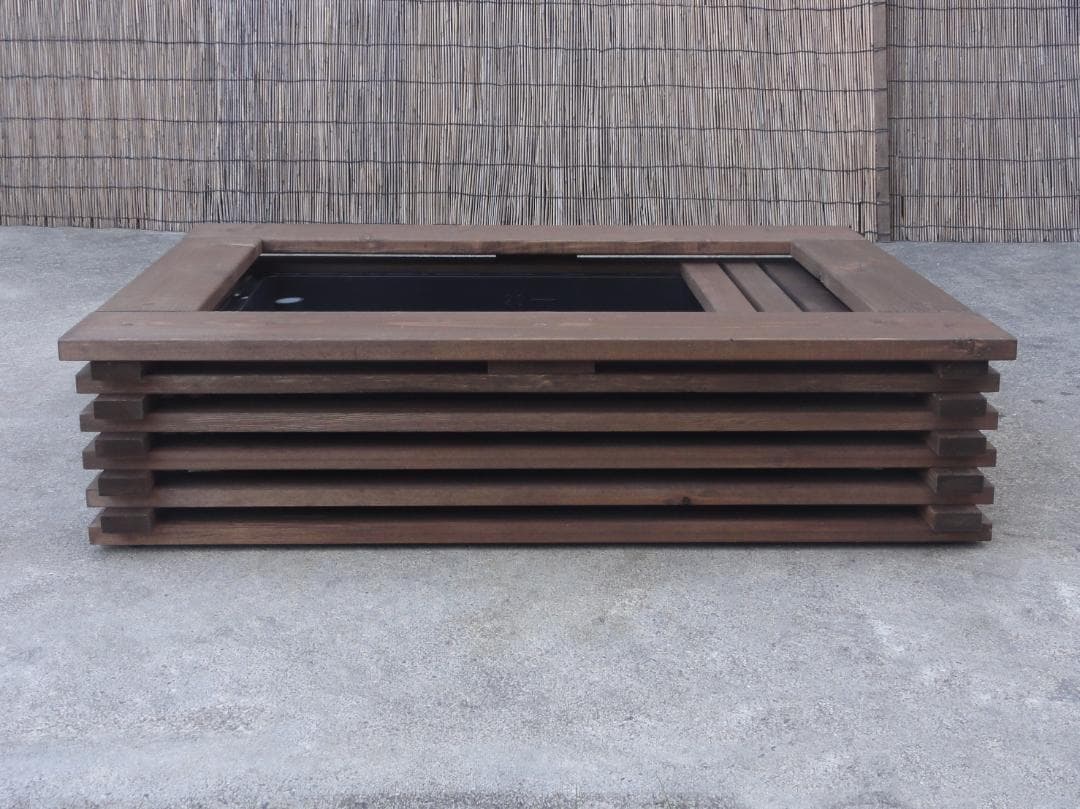 ビオトープ 25L トロ舟＆木枠セット（棚付き）メダカ・金魚飼育用