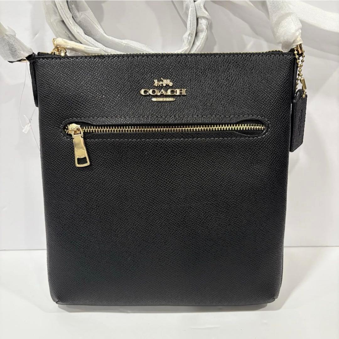 新品　正規品☆COACH ショルダーバッグ ブラック　レザー　ショルダーバッグ