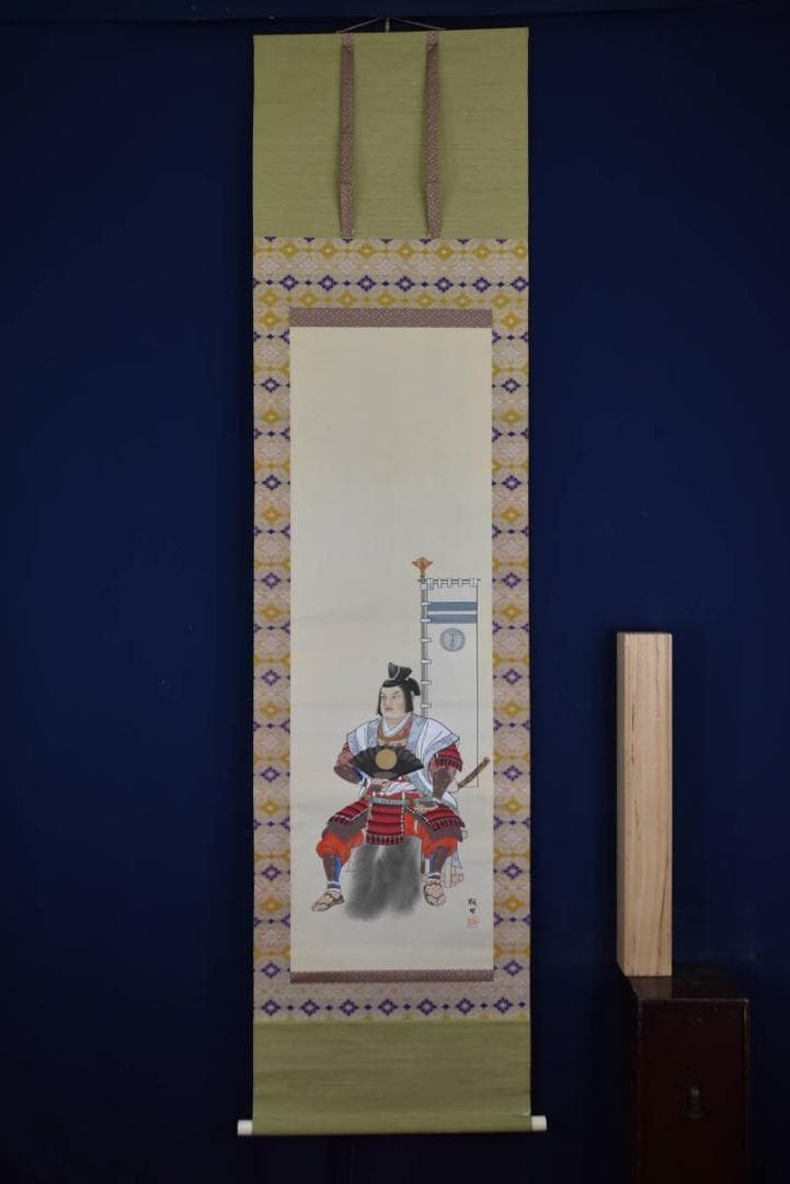 【真作】梅里/桃太郎図/掛軸☆宝船☆AB-388