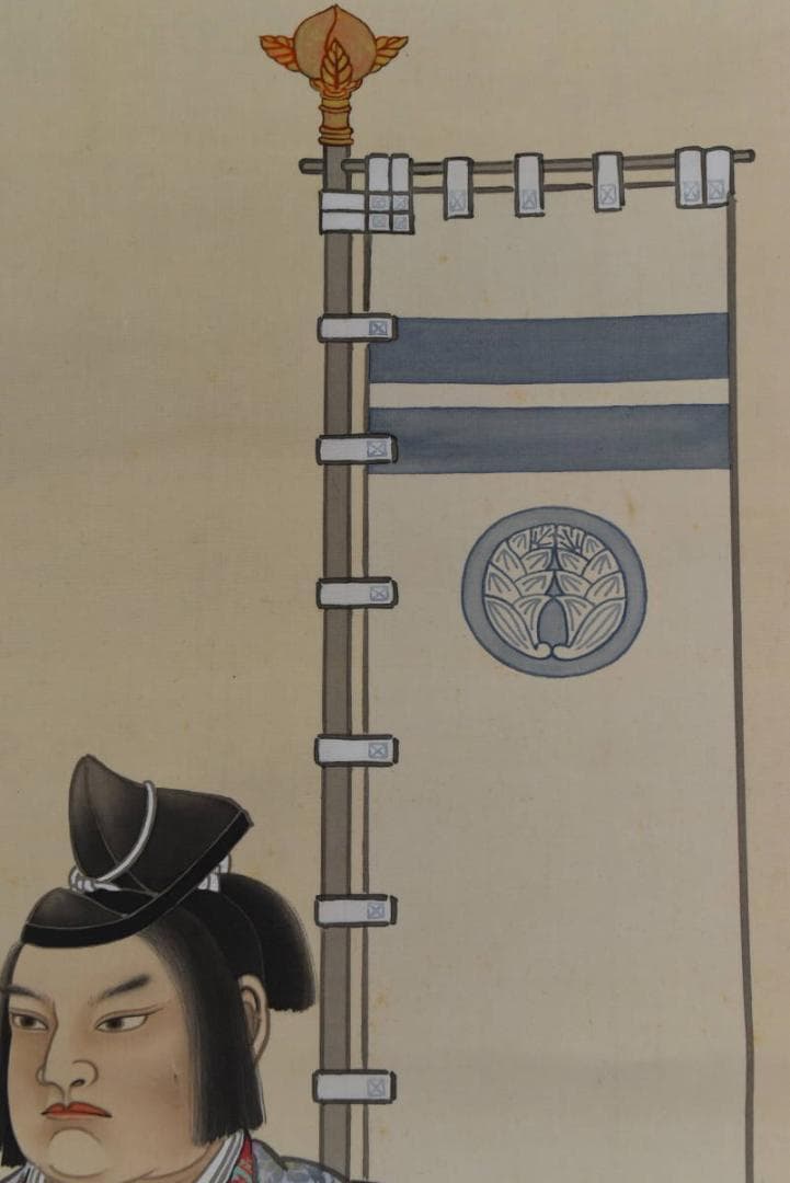 【真作】梅里/桃太郎図/掛軸☆宝船☆AB-388