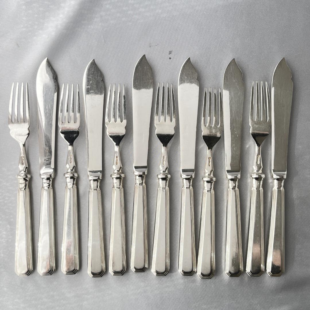 【Mappin & Webb】 アールデコ カトラリーセット 12本組 マッピン