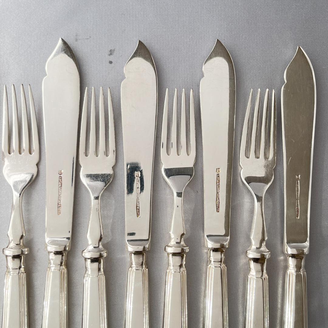 【Mappin & Webb】 アールデコ カトラリーセット 12本組 マッピン