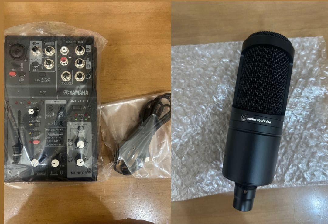 Yamaha AG03 MK2 オーディオインターフェイス 、コンデンサーマイク