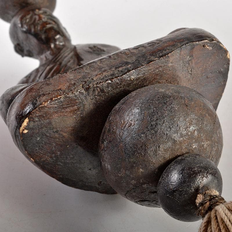 中国　唐木紫壇製　仏像雕　装飾品　置物　M　R7107E