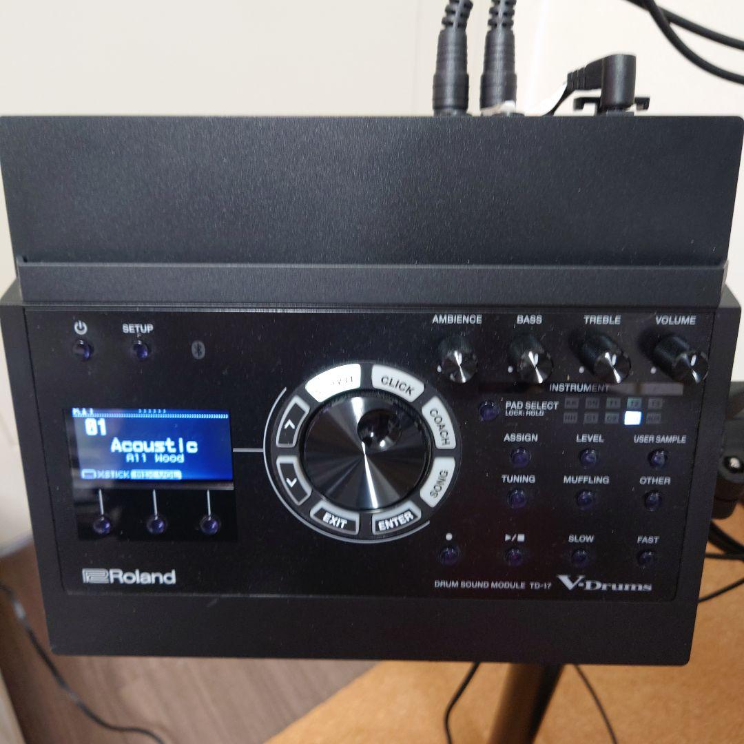 美品 Roland V-Drums TD-17 Custom 3シンバル