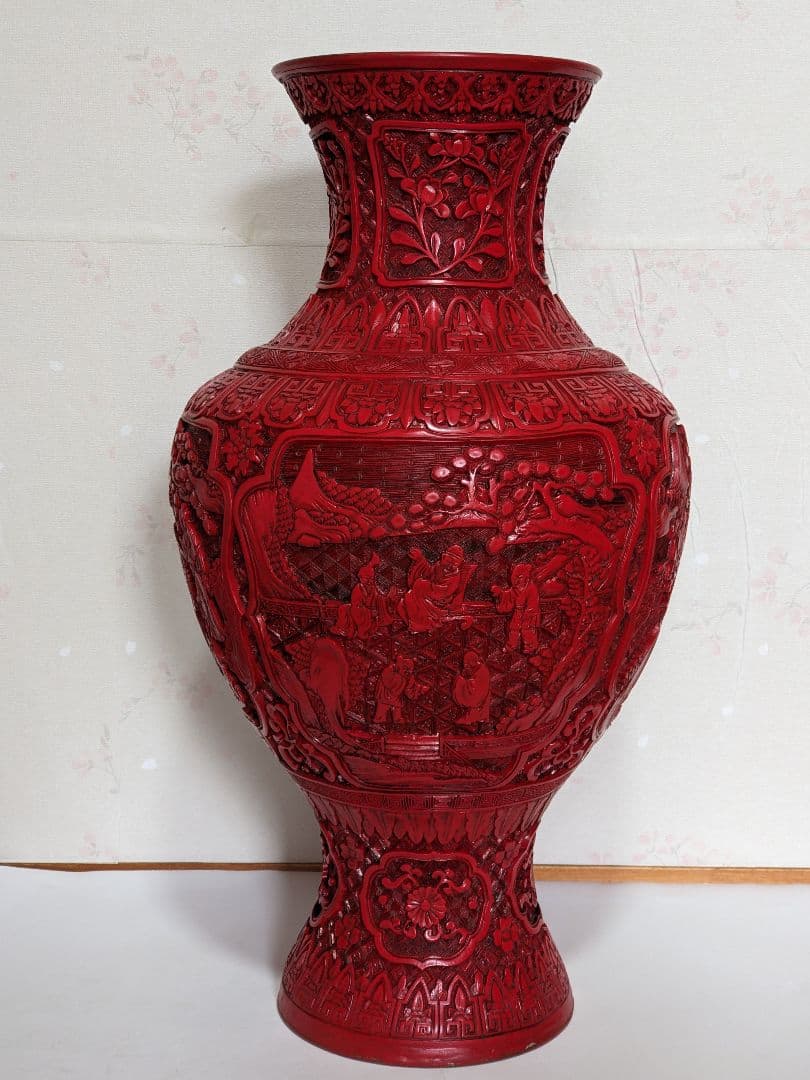 ♦中国美術伝統工芸品 楼閣図 瓶 置物 飾り ディスプレイ 骨董品