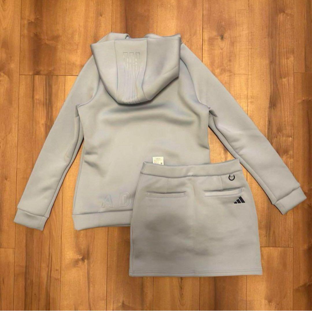 ダンボールニット　セットアップ　上下S 秋冬　水色　もちもち　ゴルフ