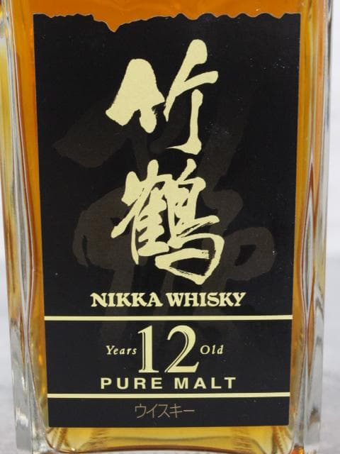 ▲未開栓 古酒 ニッカ 竹鶴12年 ピュアモルト 角型ボトル 660ml 40％
