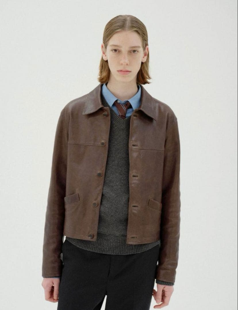 ジャケット・アウター AURALEE HEAVY LAMB LEATHER BLOUSON 4