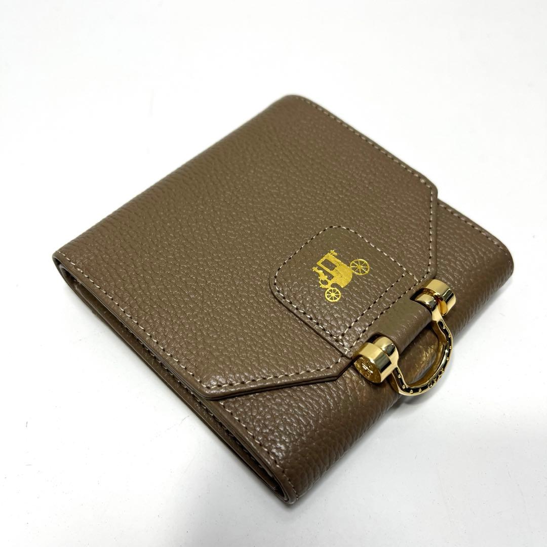 【2025.12月買上証明付き】ATAO ブラウン 二つ折り財布