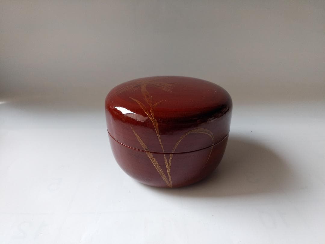 茶道具 茶器 輪島塗 撫子蒔絵 平棗 榎木盛 漆器 漆芸 共箱 共布 栞 新品