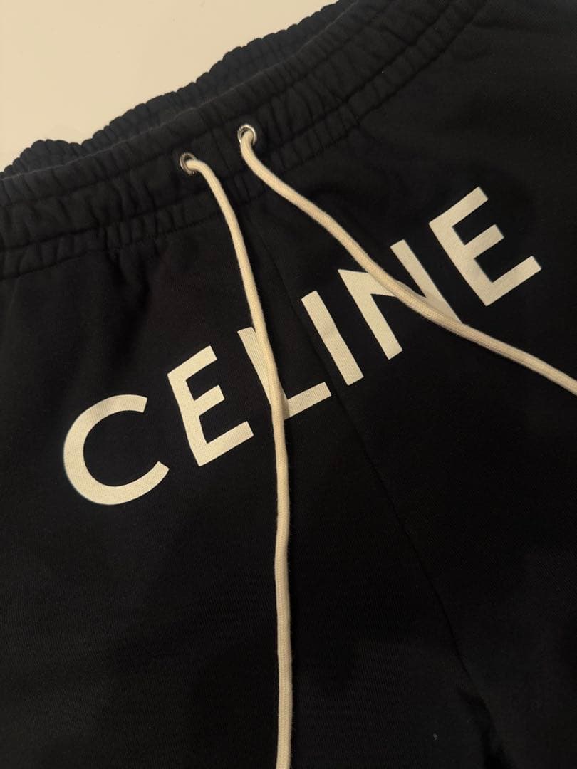 CELINE ブラック フード付きパーカー セットアップ