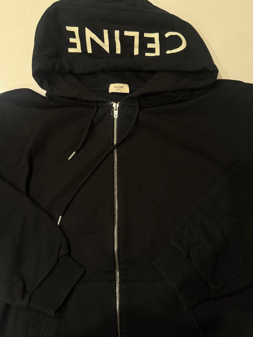 CELINE ブラック フード付きパーカー セットアップ