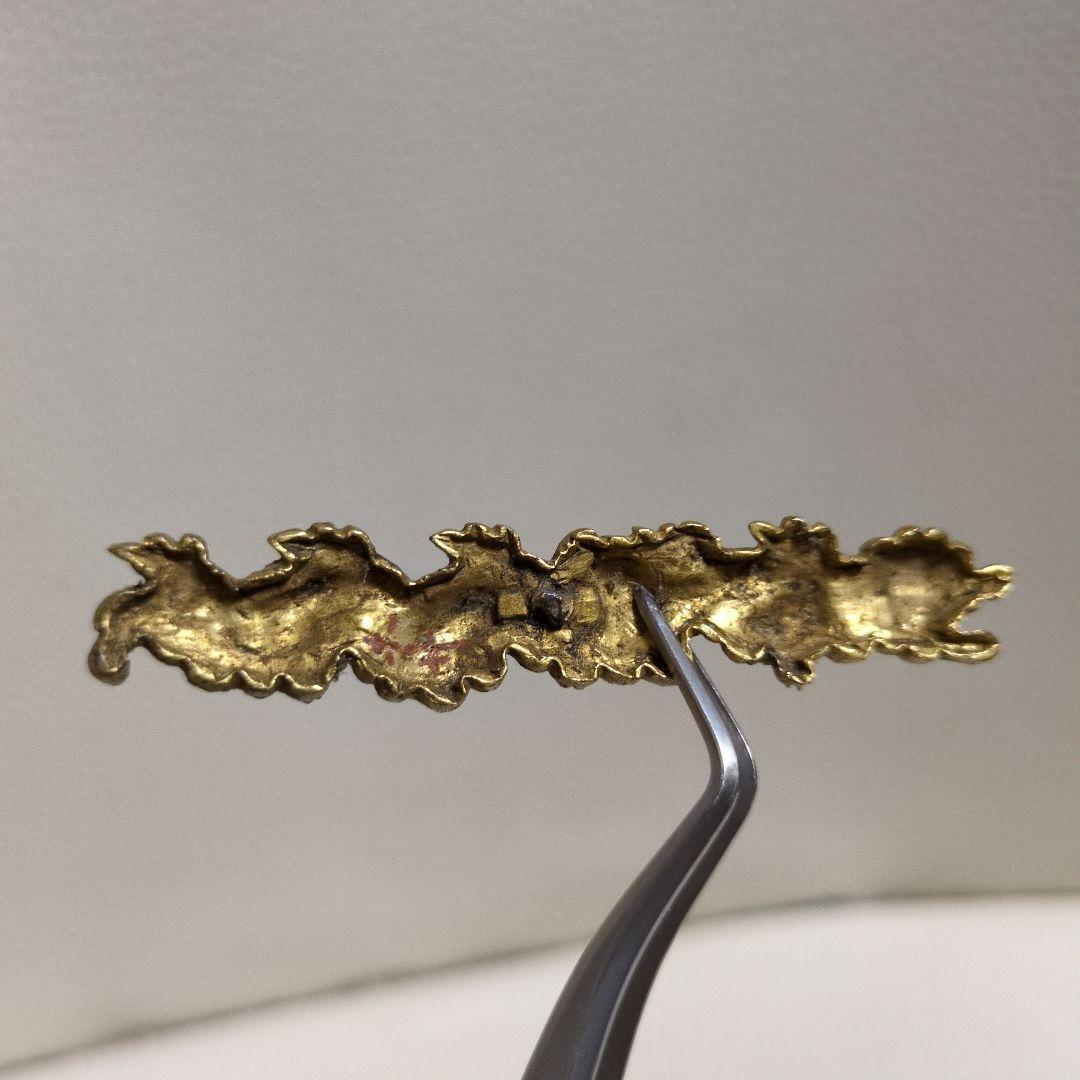 時代刀装具 無銘 金色絵 五疋獅子図目貫 目貫 武具 古金工 古美術 日本刀